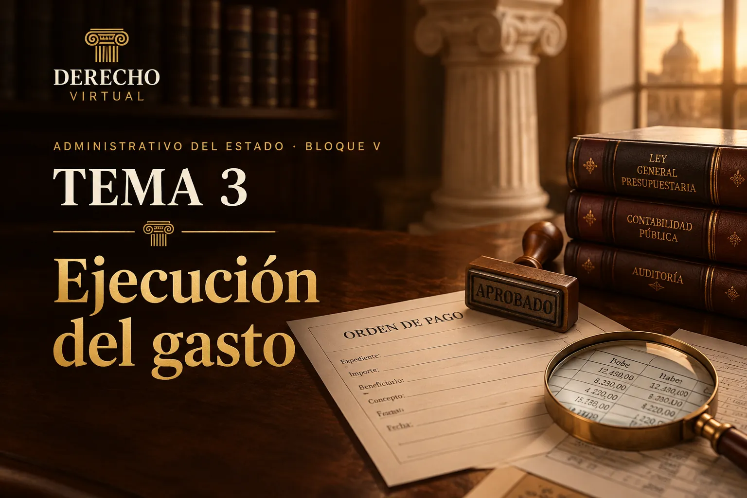 Miniatura del tema 3: Ejecución del presupuesto de gasto. Control del gasto público