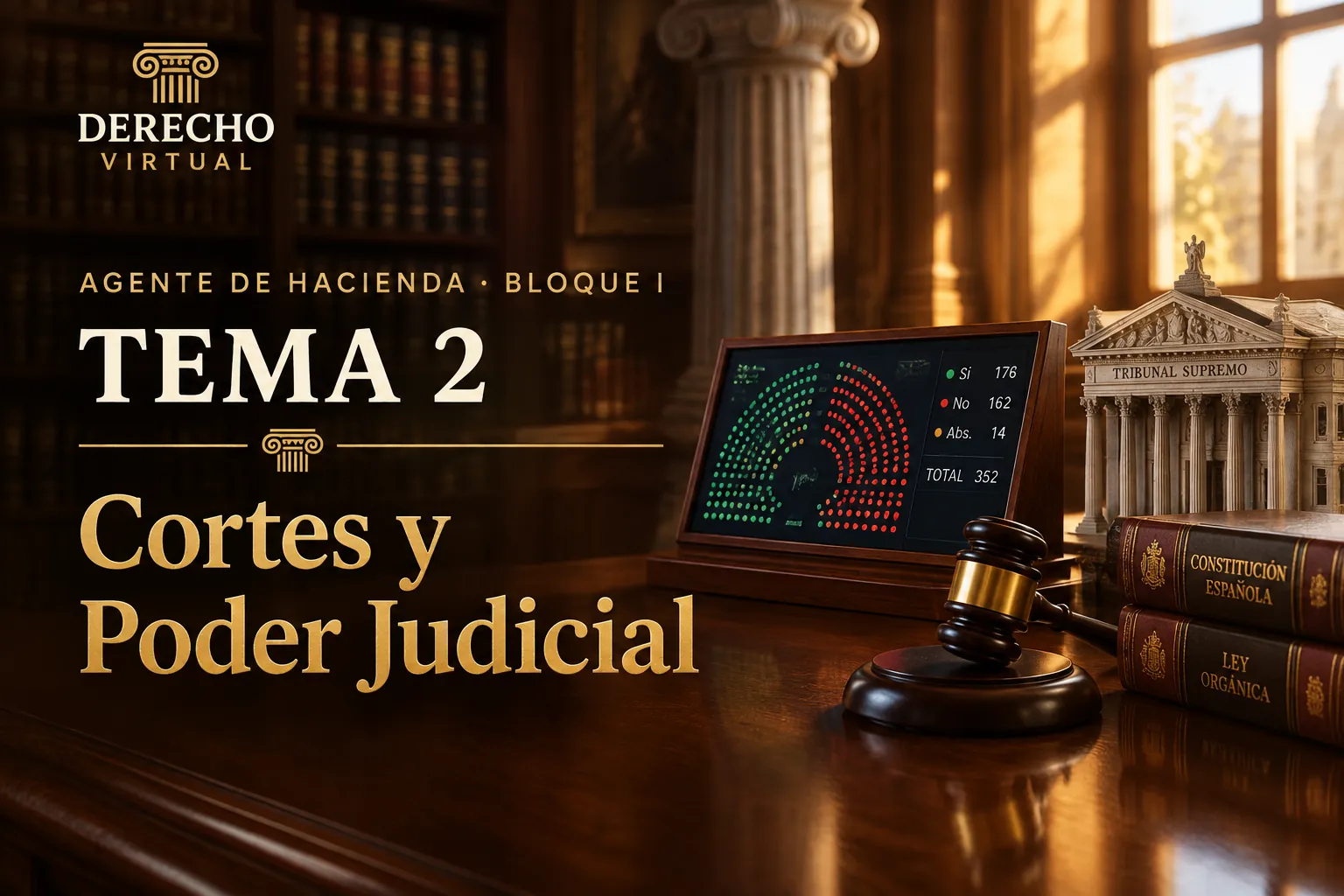 Miniatura del tema 2: Las Cortes Generales, el Defensor del Pueblo y el Poder Judicial