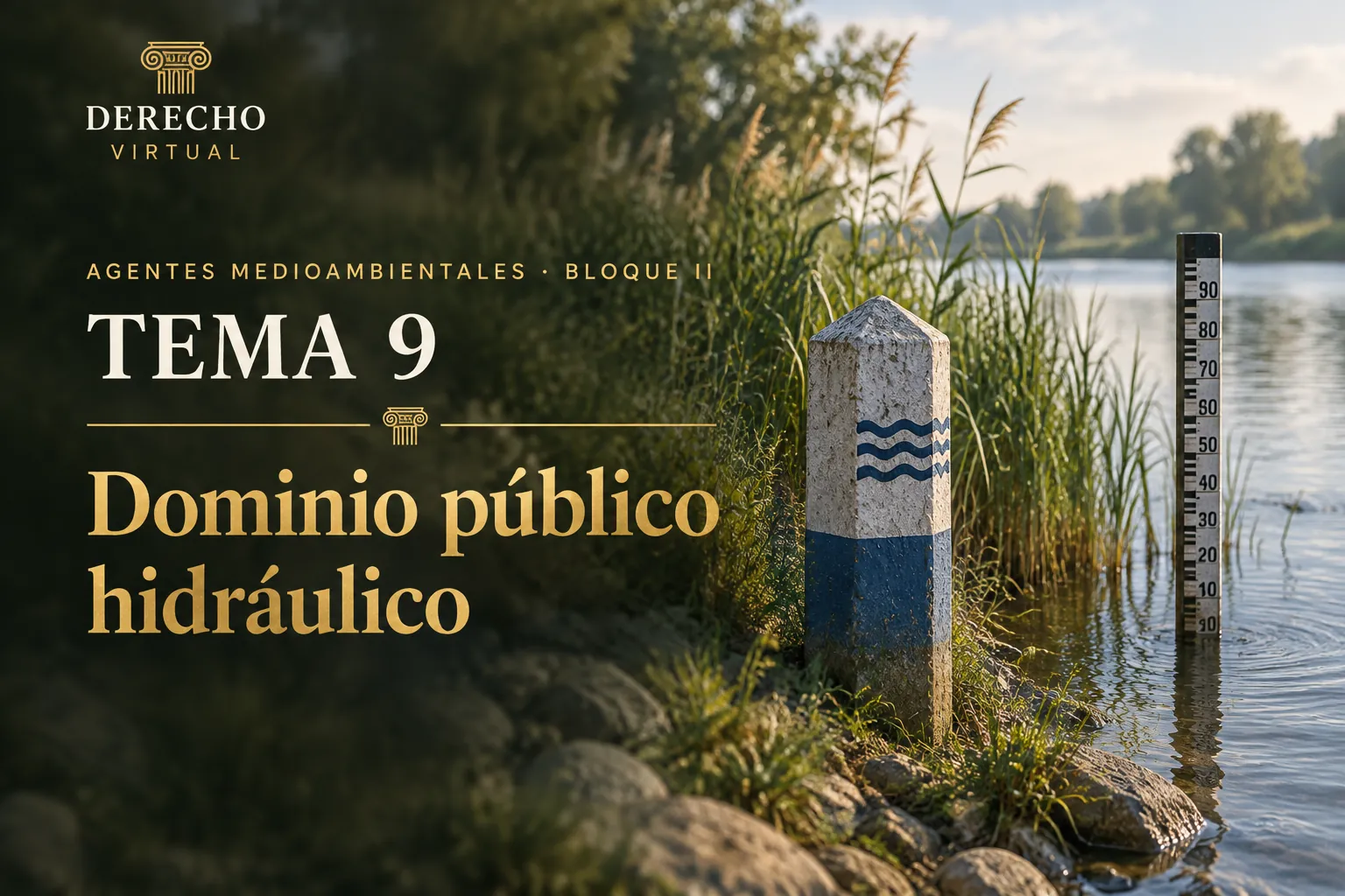 Miniatura del tema 9: El dominio público hidráulico: bienes, delimitación, zonas, servidumbres y usos