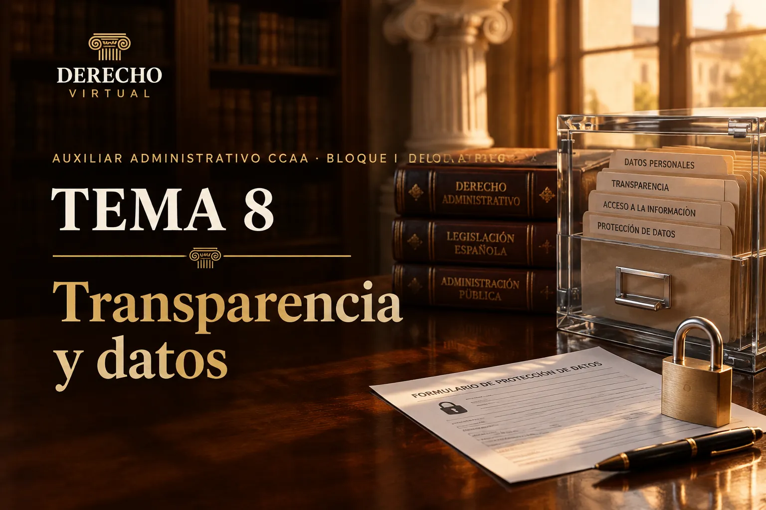 Miniatura del tema 8: Transparencia y protección de datos personales