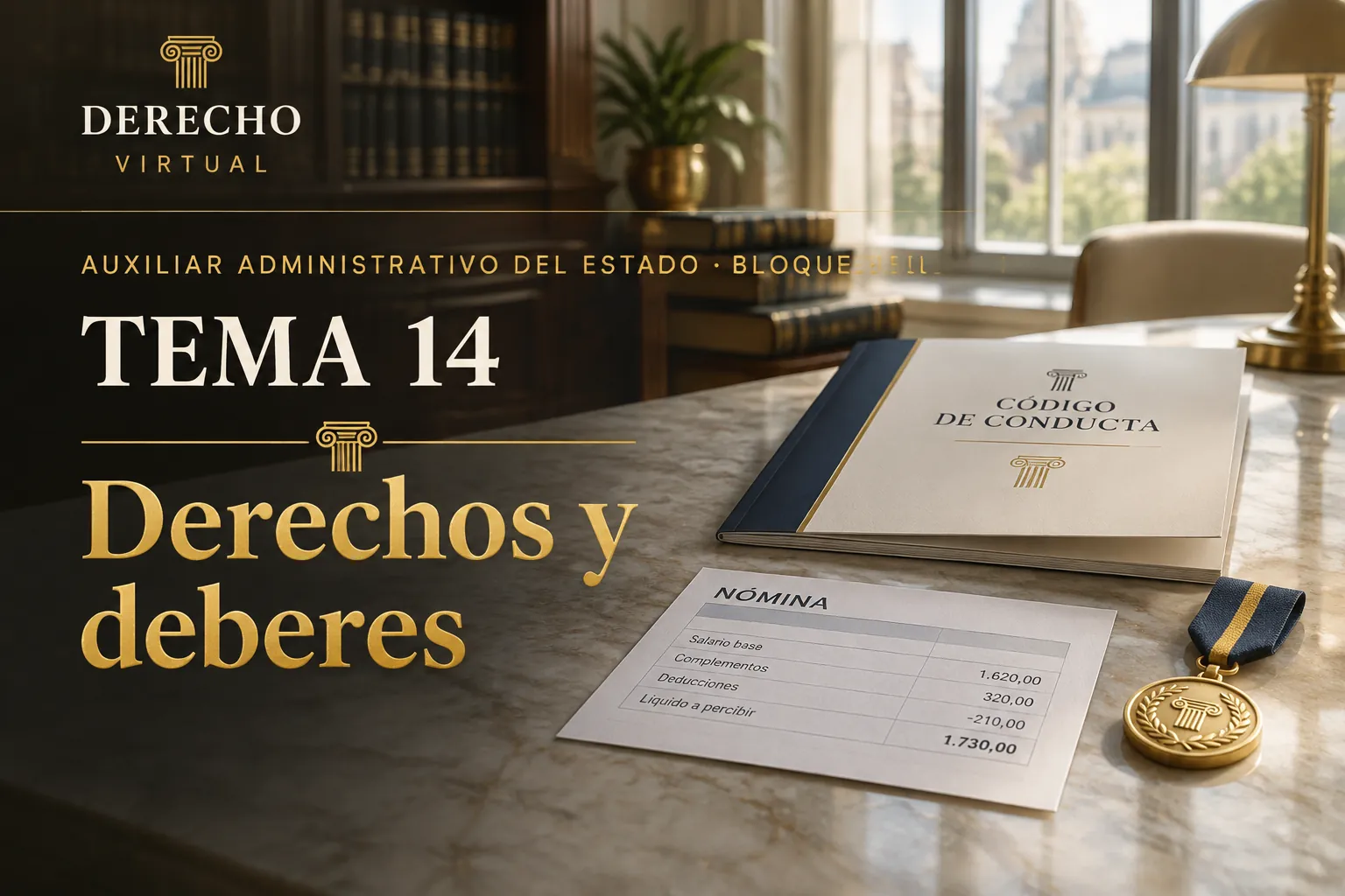 Miniatura del tema 14: Derechos y deberes de los funcionarios. Carrera, retribuciones y régimen disciplinario