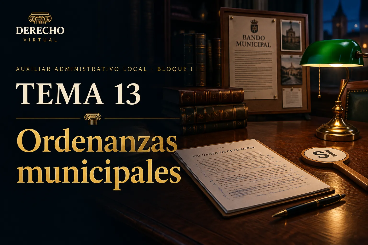 Miniatura del tema 13: Ordenanzas y reglamentos locales: elaboración y aprobación