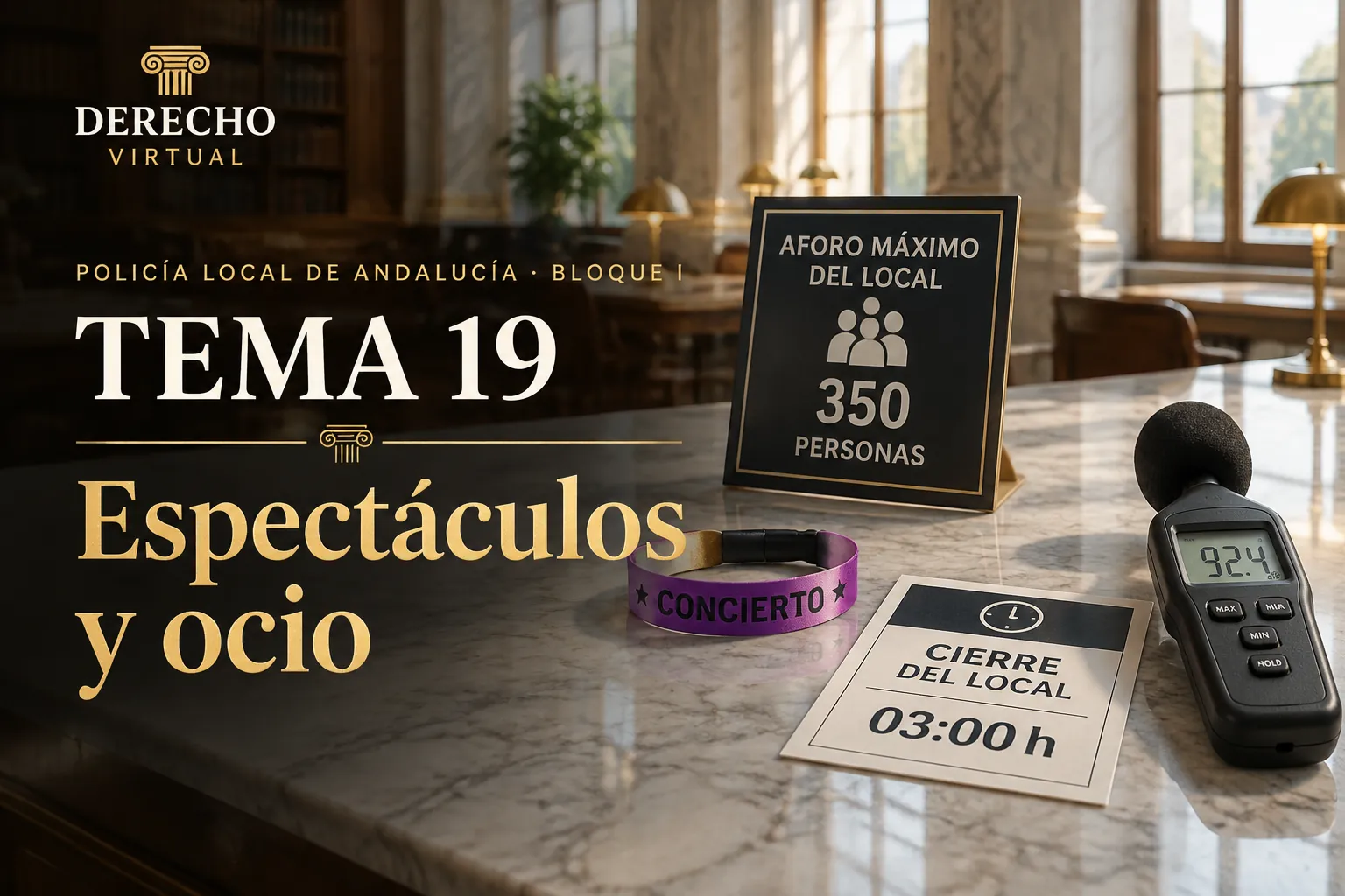 Miniatura del tema 19: Policía administrativa II: espectáculos públicos y actividades recreativas