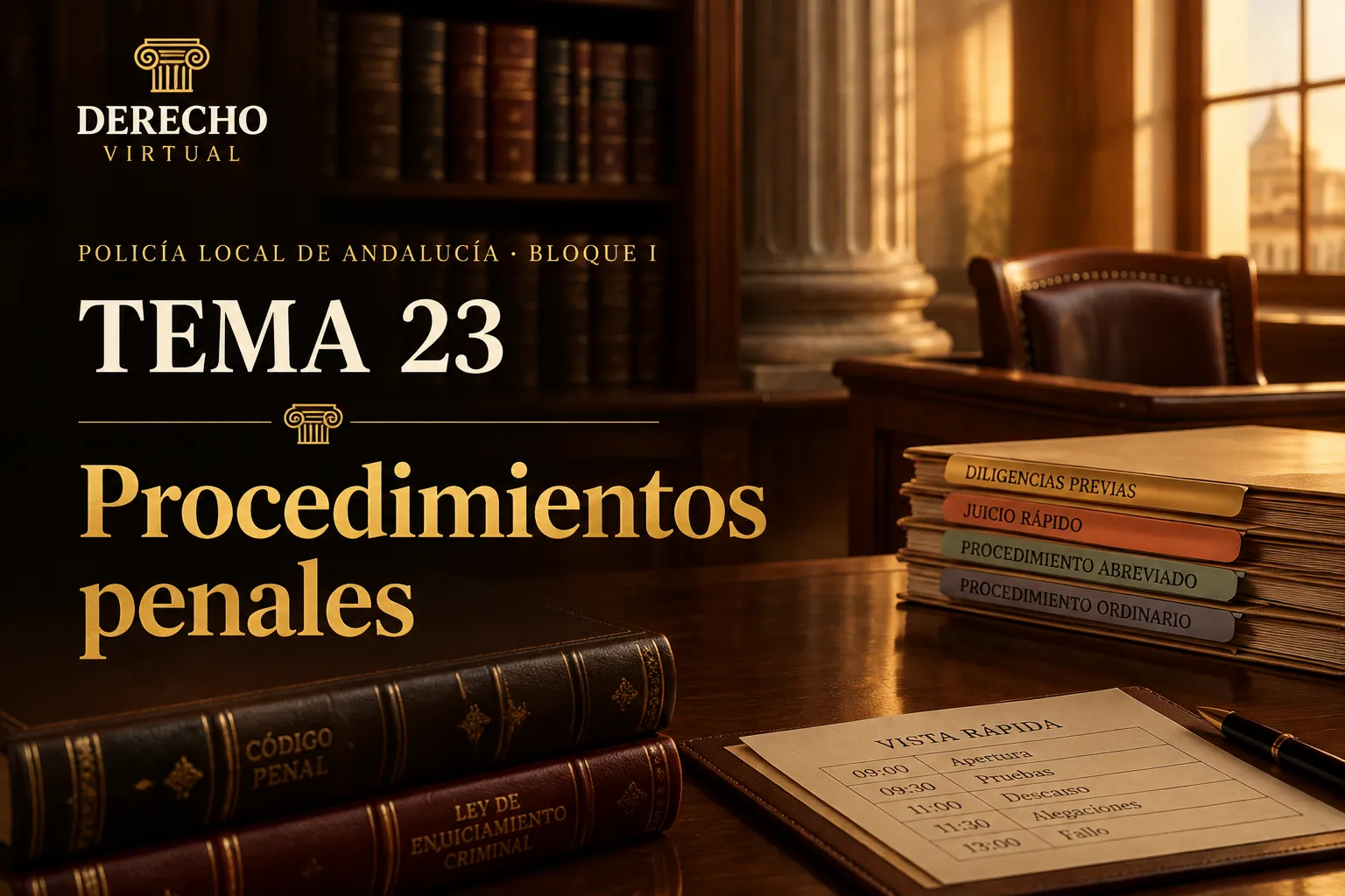 Miniatura del tema 23: Los procedimientos penales