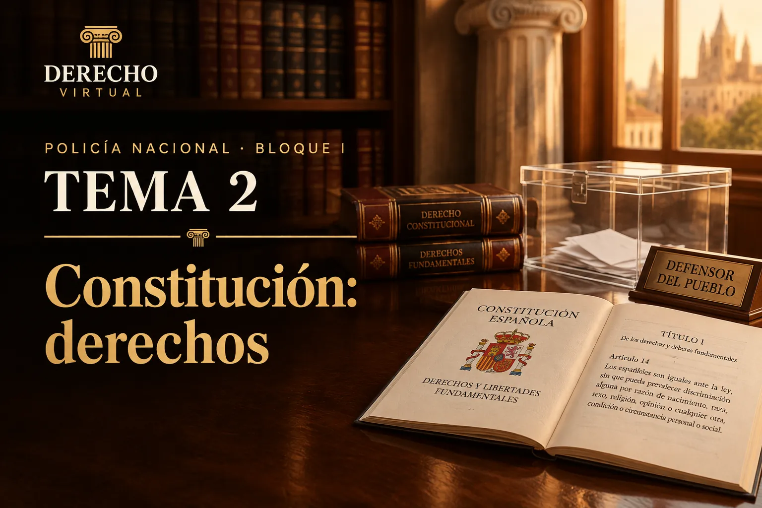 Miniatura del tema 2: La Constitución Española (I): principios y derechos fundamentales