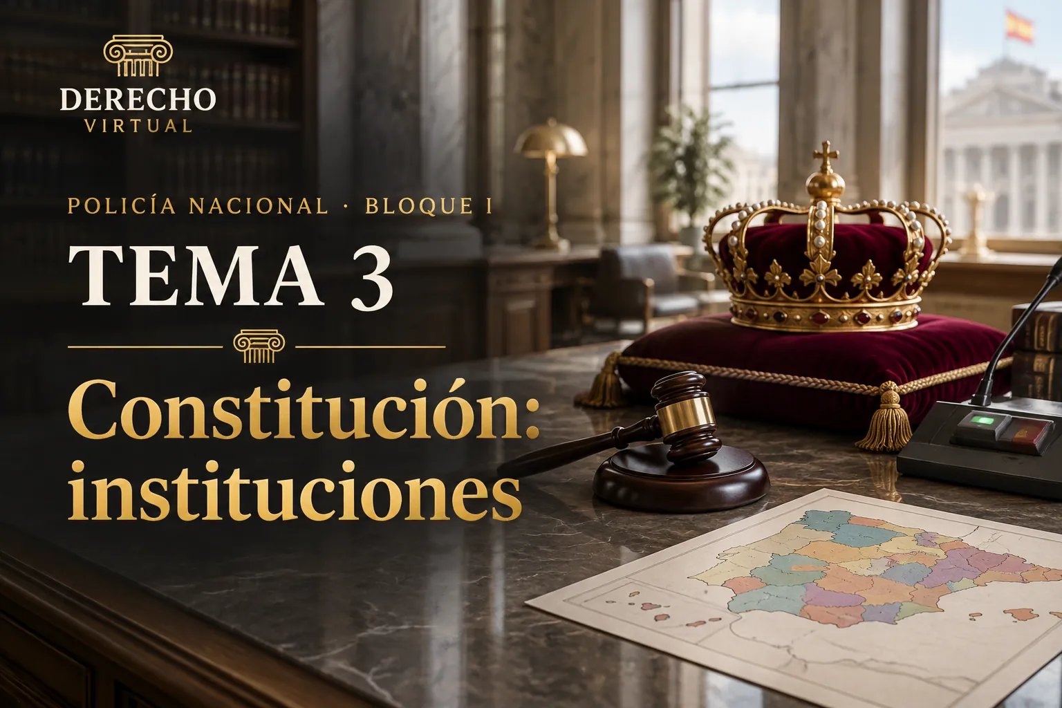 Miniatura del tema 3: La Constitución Española (II): instituciones del Estado