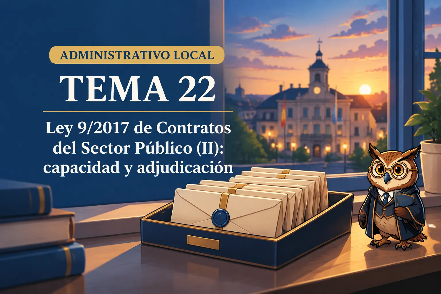 Miniatura del tema 22: Ley 9/2017 de Contratos del Sector Público (II): capacidad y adjudicación