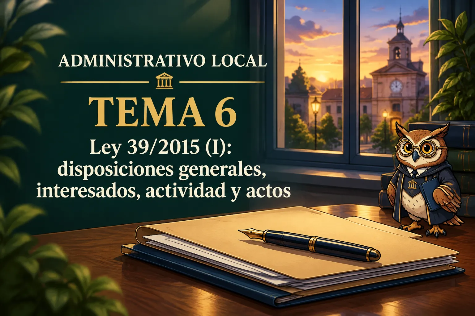Miniatura del tema 6: Ley 39/2015 (I): disposiciones generales, interesados, actividad y actos
