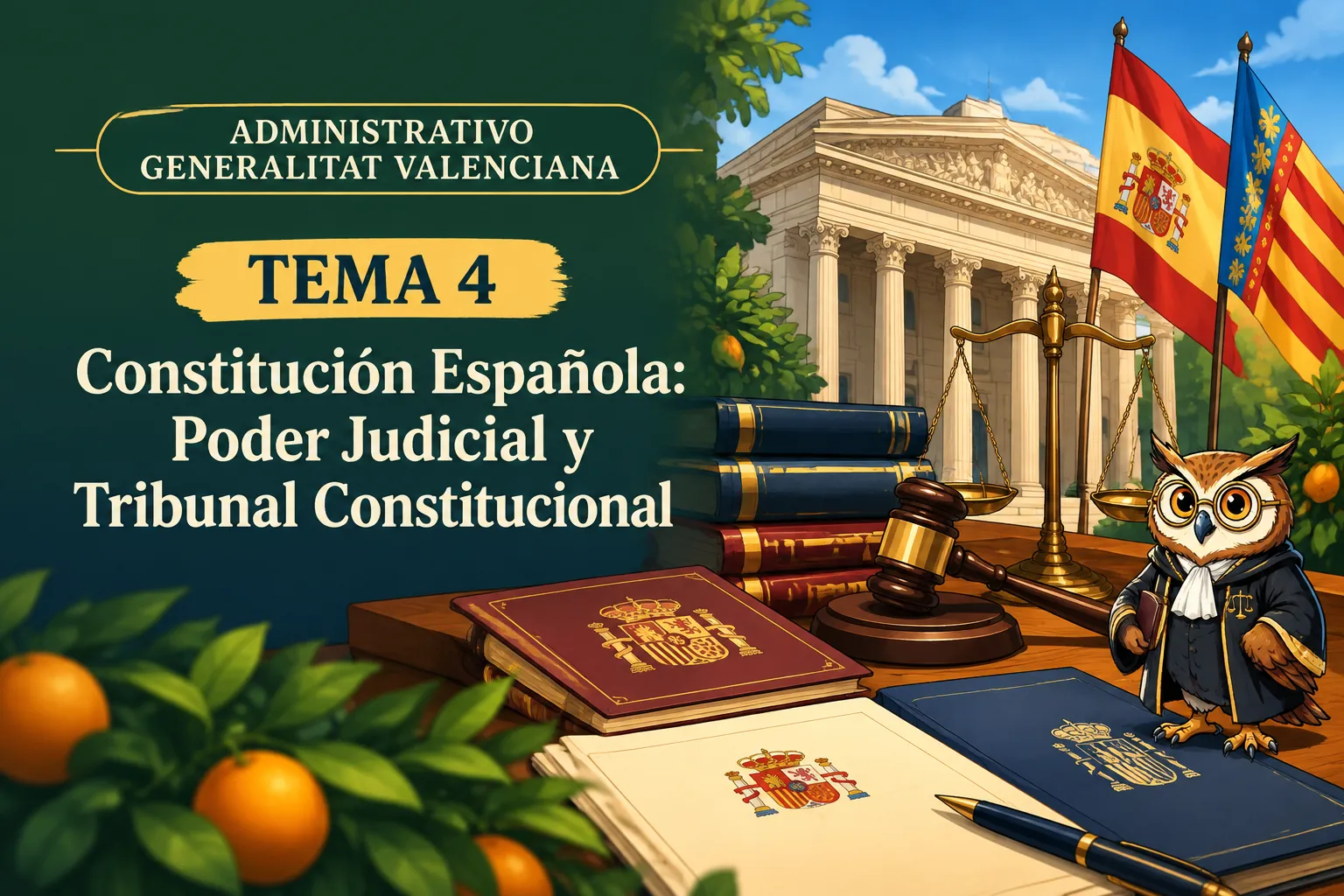 Miniatura del tema 4: Constitución Española: Poder Judicial y Tribunal Constitucional