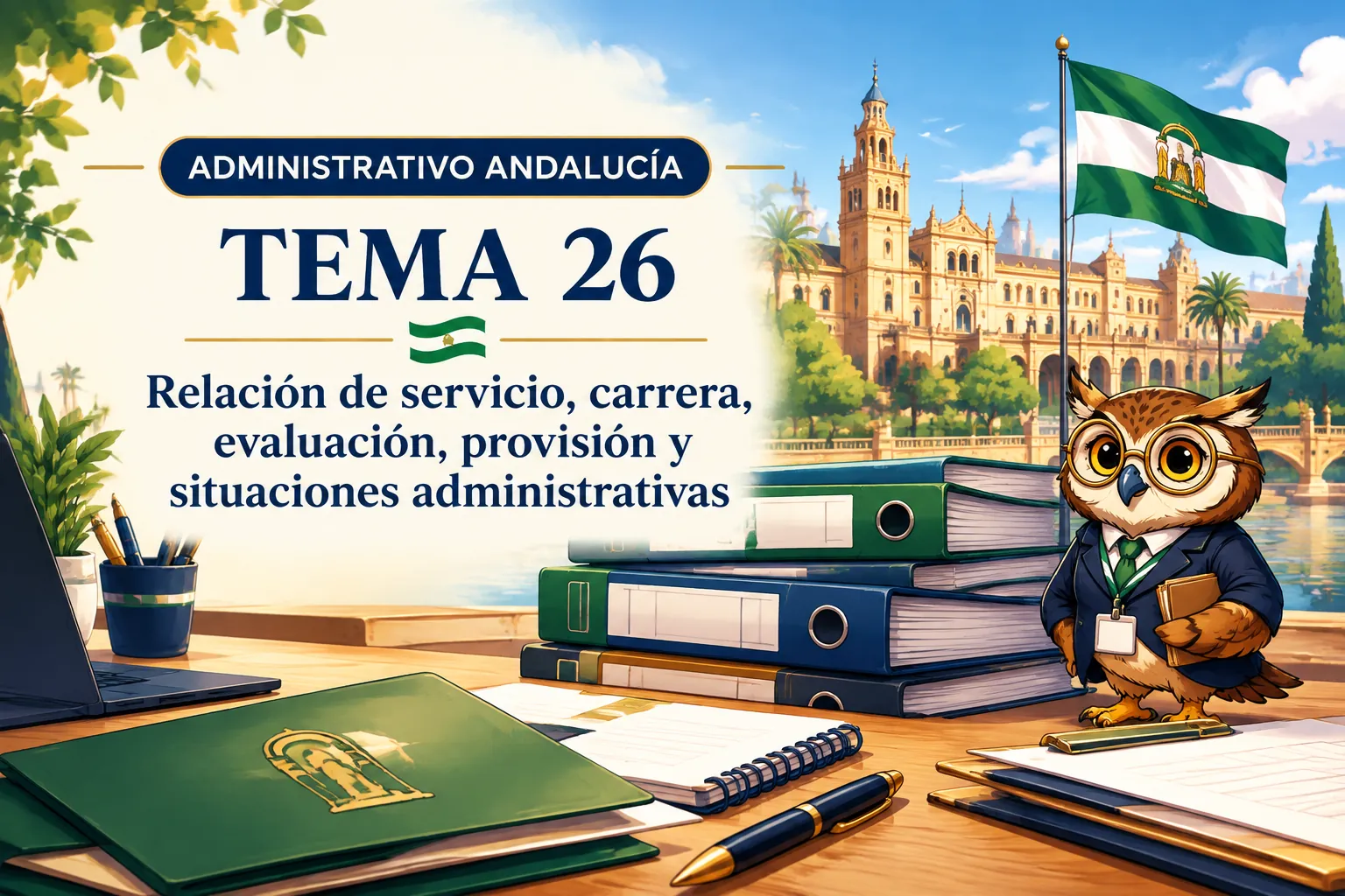 Miniatura del tema 26: Relación de servicio, carrera, evaluación, provisión y situaciones administrativas