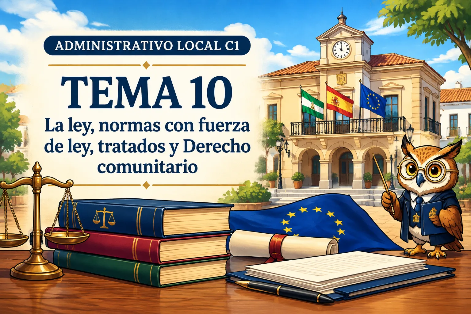 Miniatura del tema 10: La ley, normas con fuerza de ley, tratados y Derecho comunitario