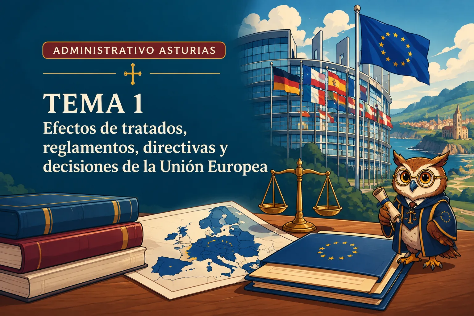 Miniatura del tema 1: Efectos de tratados, reglamentos, directivas y decisiones de la Unión Europea