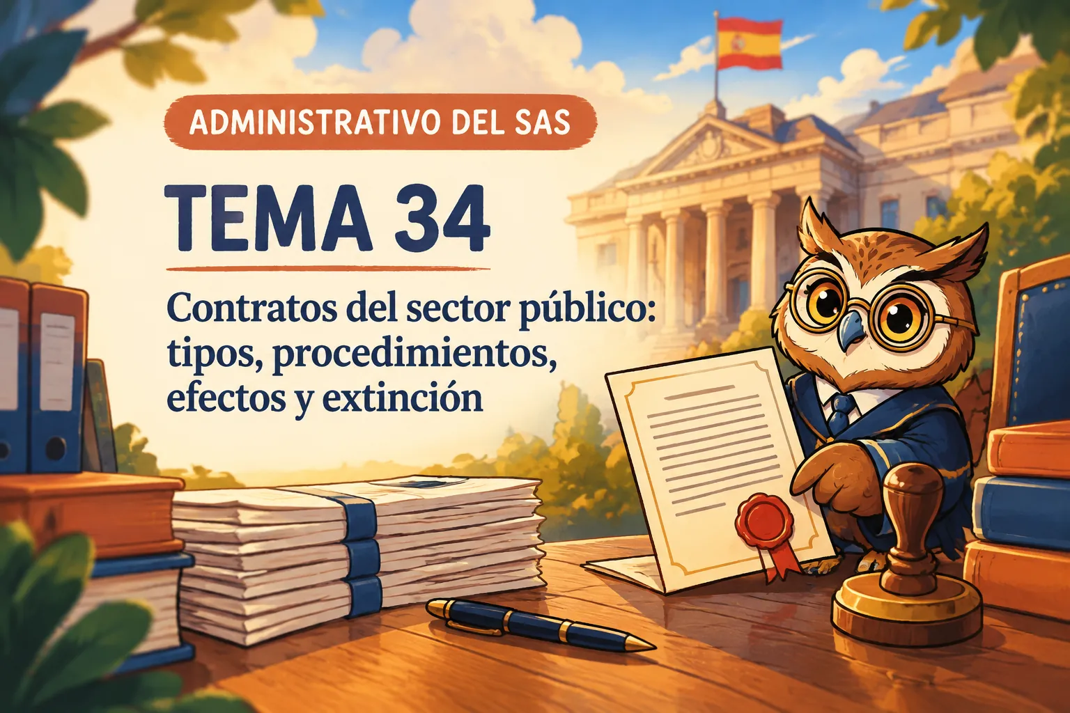 Miniatura del tema 34: Contratos del sector público: tipos, procedimientos, efectos y extinción
