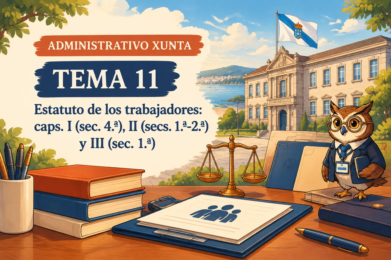 Miniatura del tema 11: Estatuto de los trabajadores: caps. I (sec. 4.ª), II (secs. 1.ª-2.ª) y III (sec. 1.ª)