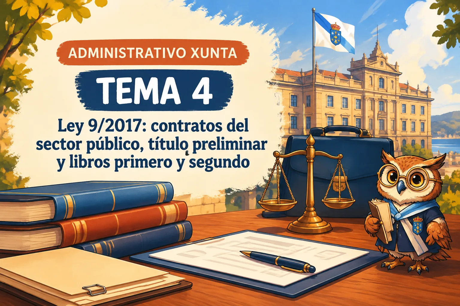 Miniatura del tema 4: Ley 9/2017: contratos del sector público, título preliminar y libros primero y segundo