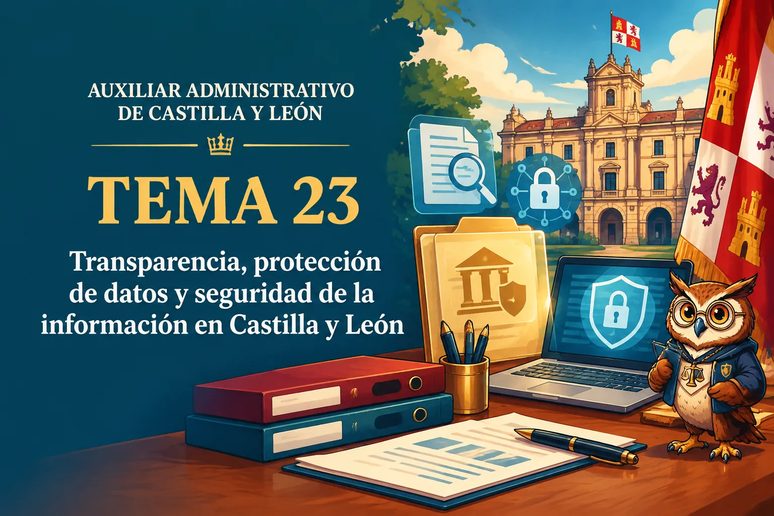 Miniatura del tema 23: Transparencia, protección de datos y seguridad de la información en Castilla y León