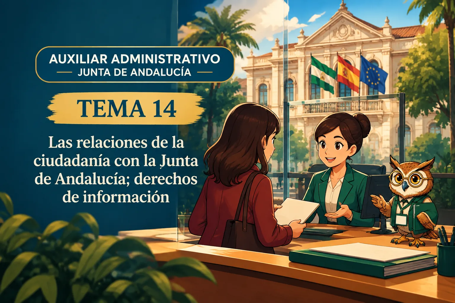Miniatura del tema 14: Las relaciones de la ciudadanía con la Junta de Andalucía; derechos de información