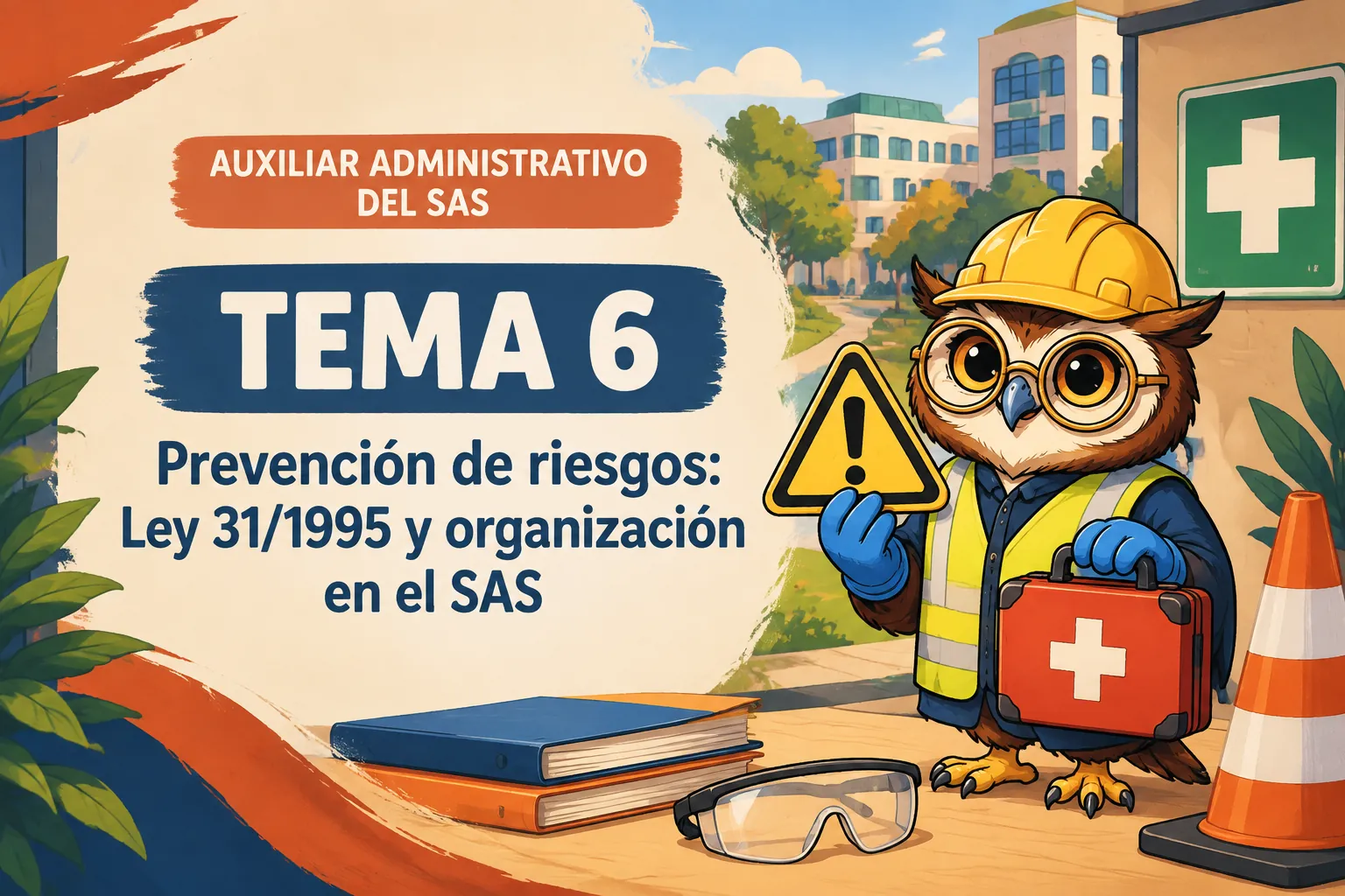 Miniatura del tema 6: Prevención de riesgos: Ley 31/1995 y organización en el SAS
