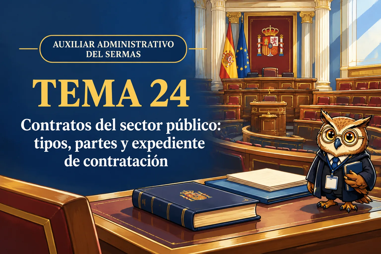Miniatura del tema 24: Contratos del sector público: tipos, partes y expediente de contratación