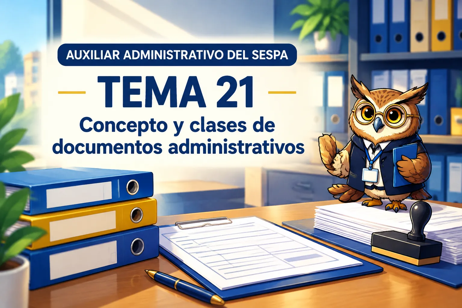Miniatura del tema 21: Concepto y clases de documentos administrativos