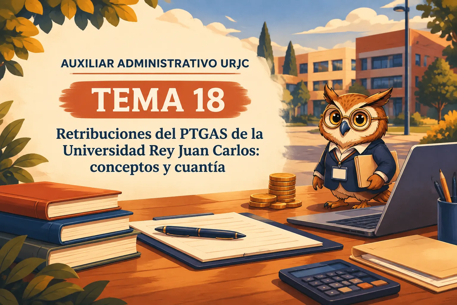 Miniatura del tema 18: Retribuciones del PTGAS de la Universidad Rey Juan Carlos: conceptos y cuantía