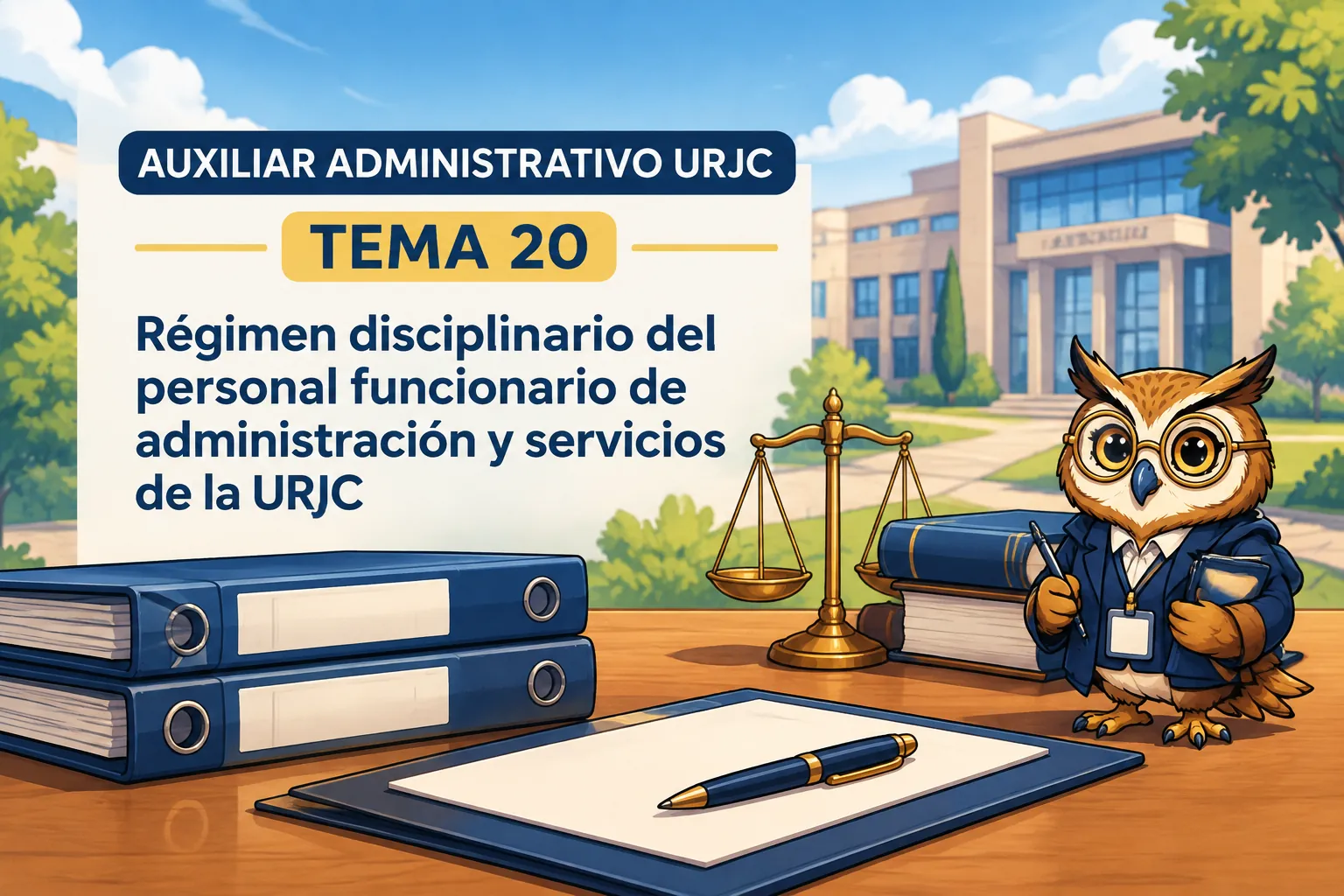 Miniatura del tema 20: Régimen disciplinario del personal funcionario de administración y servicios de la URJC
