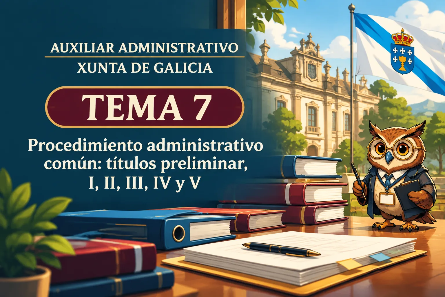 Miniatura del tema 7: Procedimiento administrativo común: títulos preliminar, I, II, III, IV y V