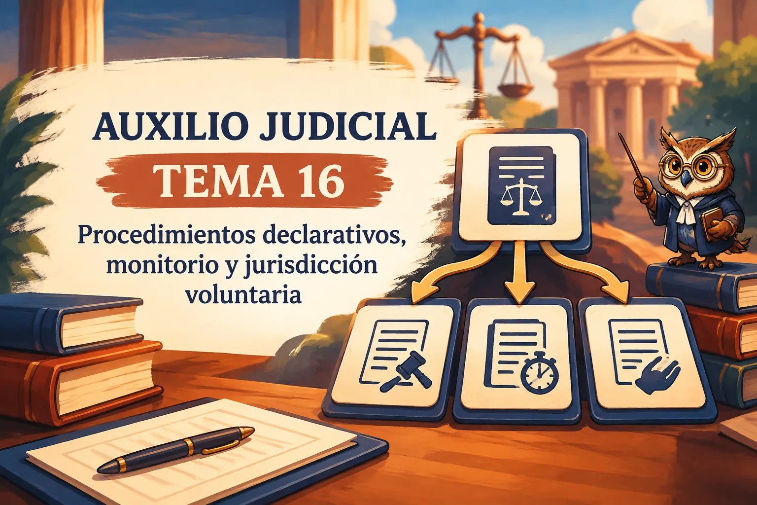 Miniatura del tema 16: Procedimientos declarativos, monitorio y jurisdicción voluntaria