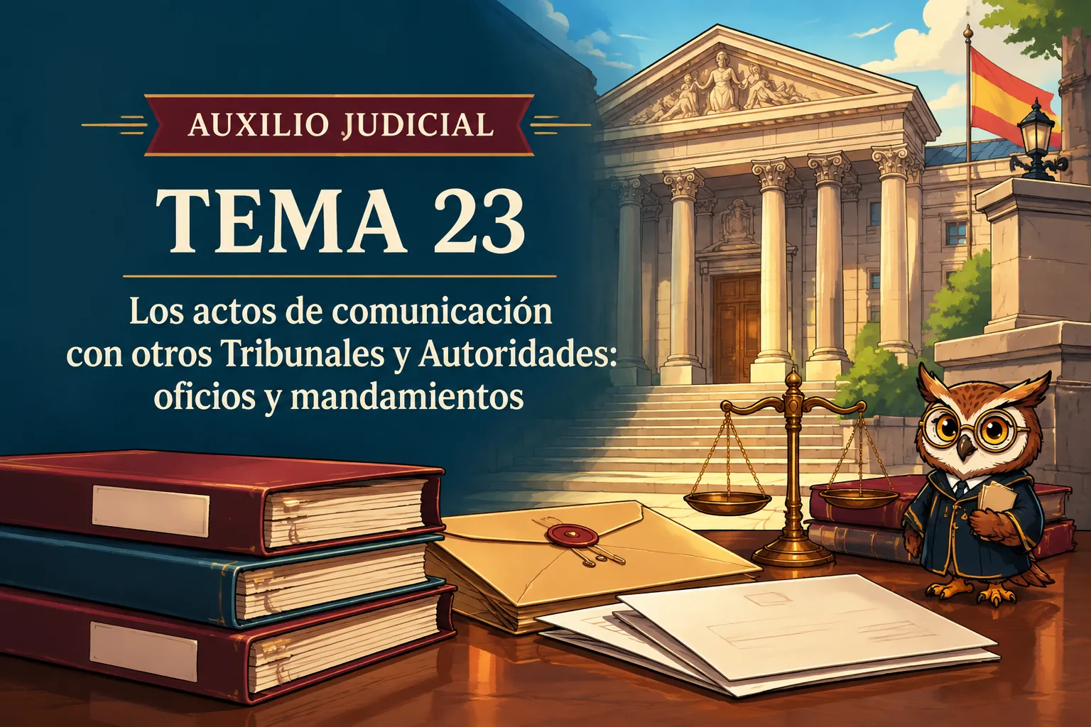 Miniatura del tema 23: Los actos de comunicación con otros Tribunales y Autoridades: oficios y mandamientos