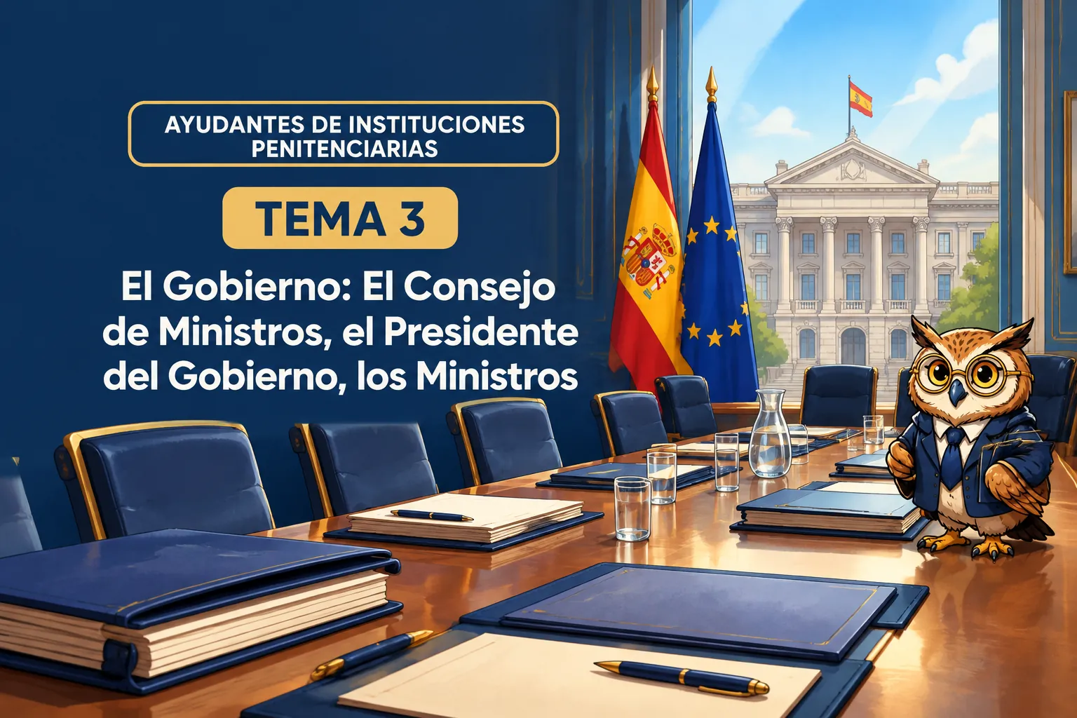 Miniatura del tema 3: El Gobierno: El Consejo de Ministros, el Presidente del Gobierno, los Ministros