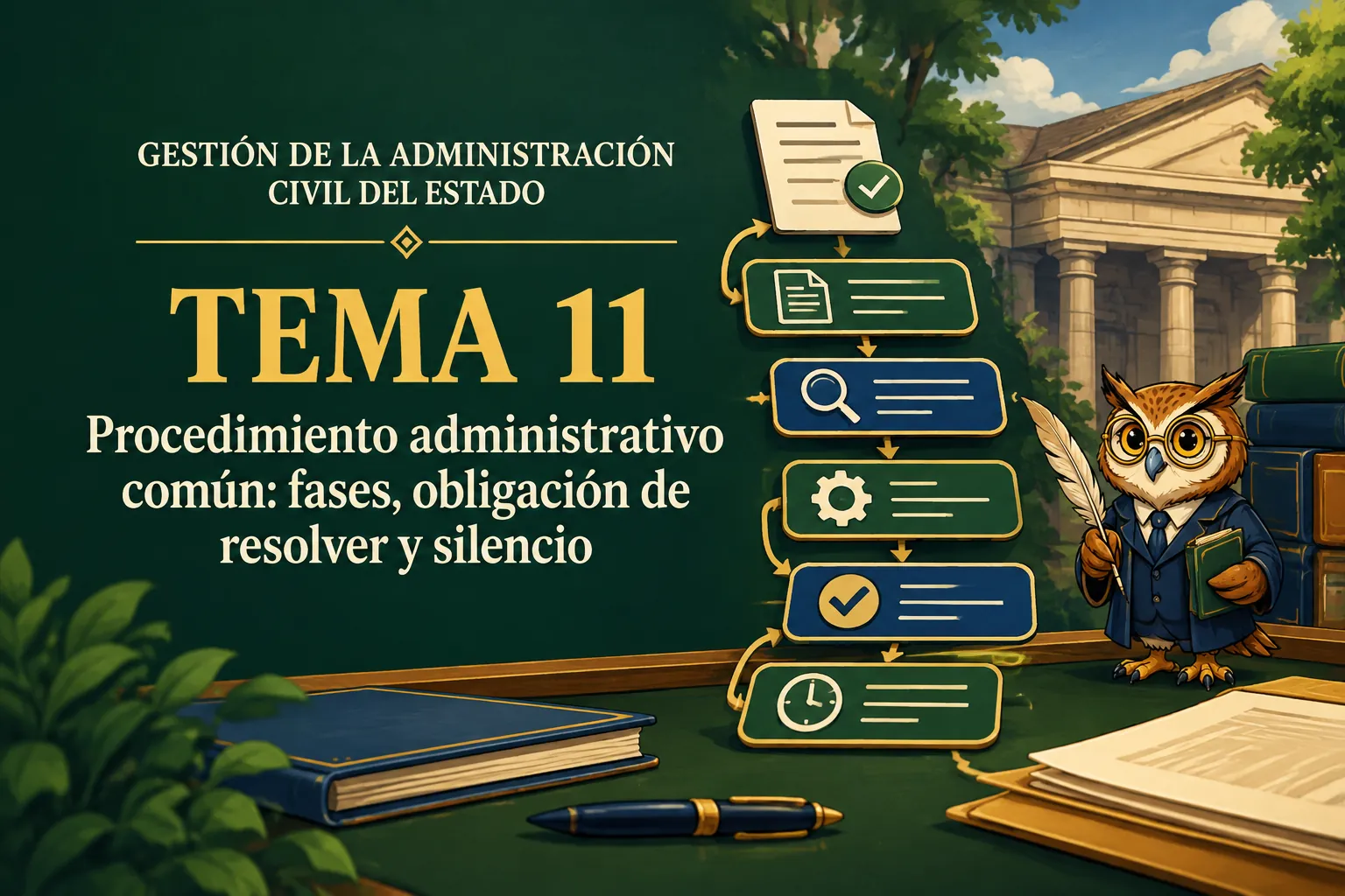 Miniatura del tema 11: Procedimiento administrativo común: fases, obligación de resolver y silencio