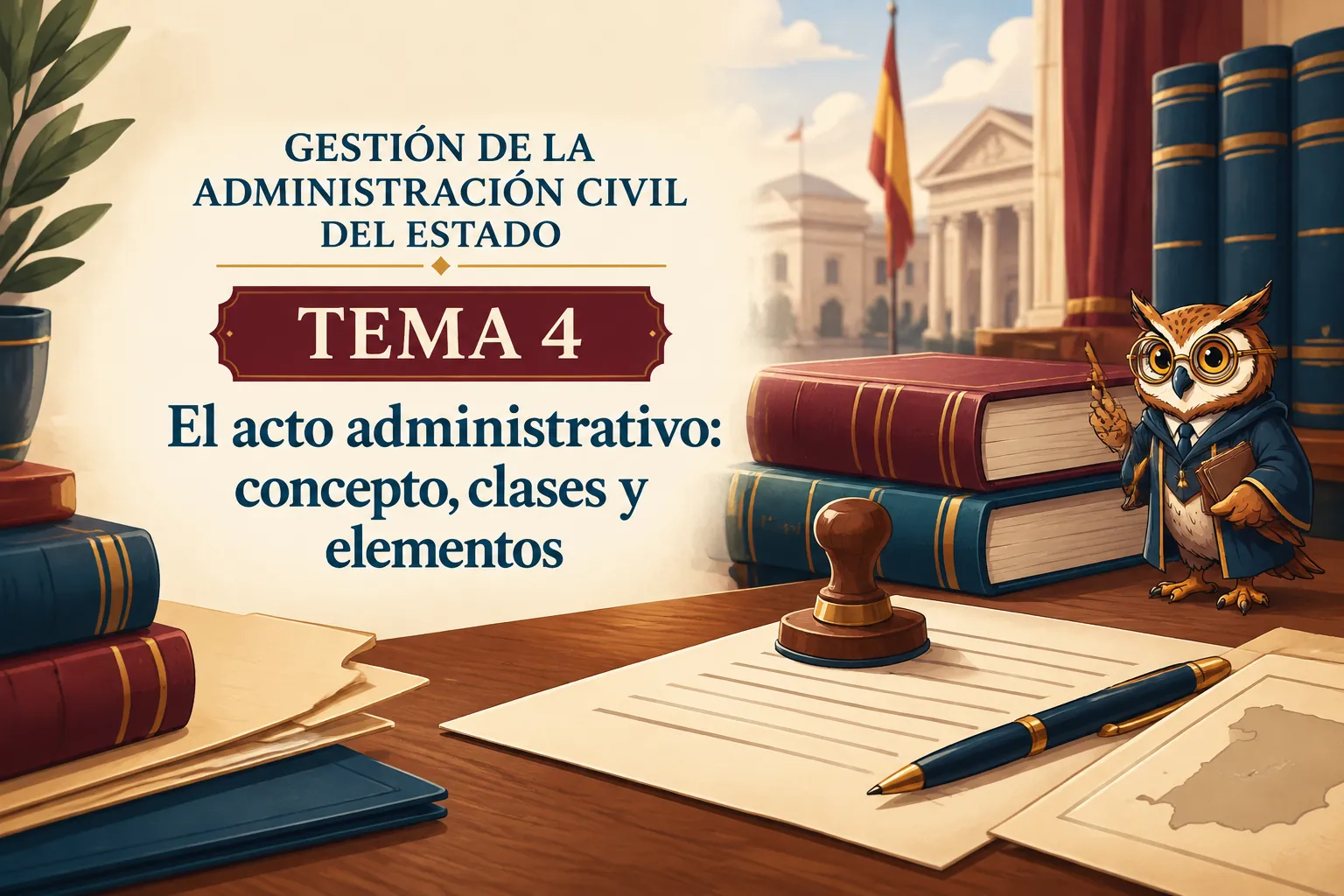 Miniatura del tema 4: El acto administrativo: concepto, clases y elementos