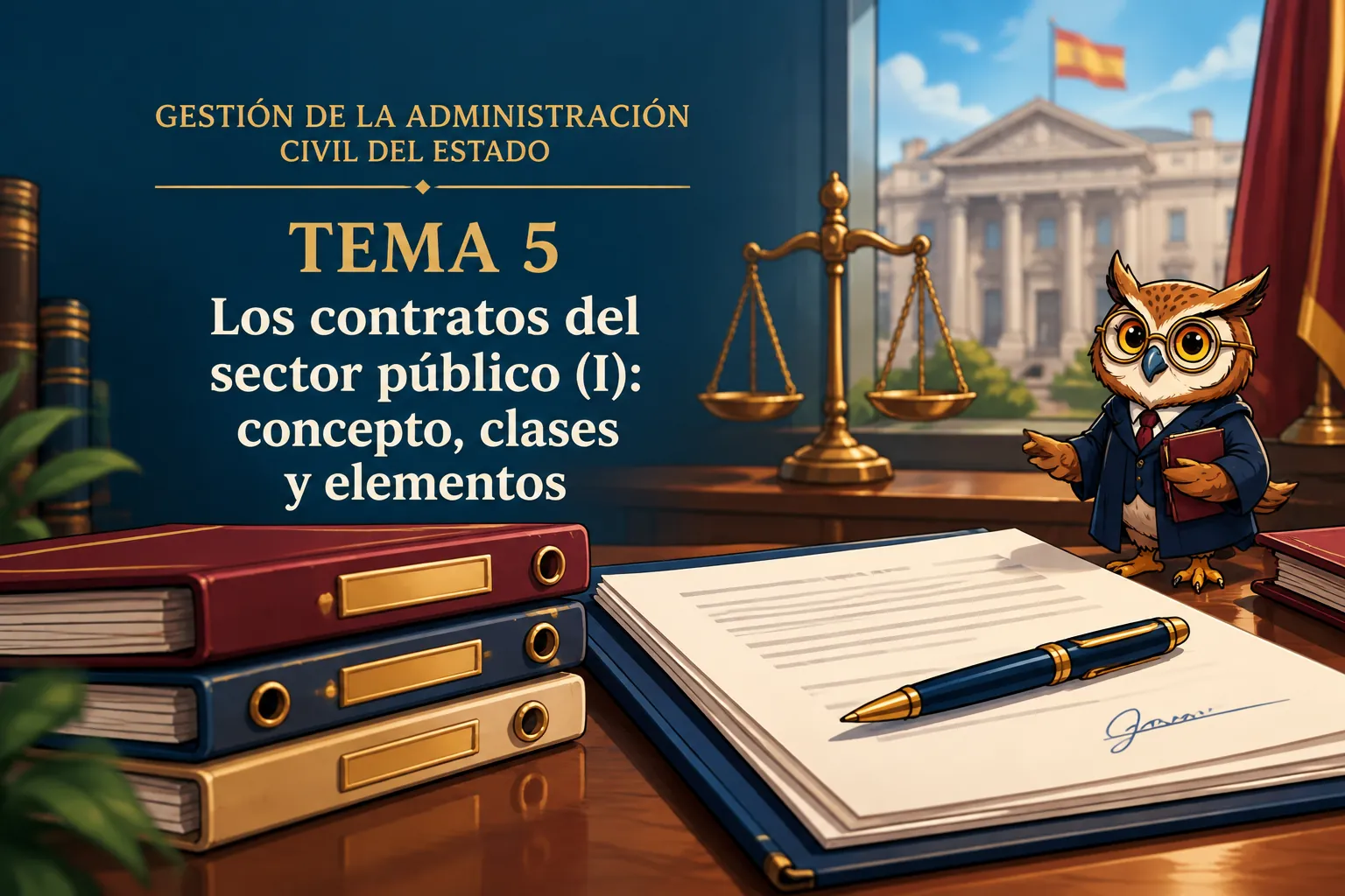 Miniatura del tema 5: Los contratos del sector público (I): concepto, clases y elementos