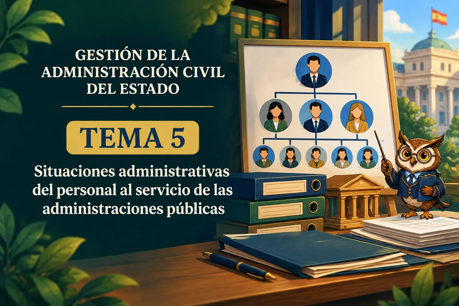 Miniatura del tema 5: Situaciones administrativas del personal al servicio de las administraciones públicas
