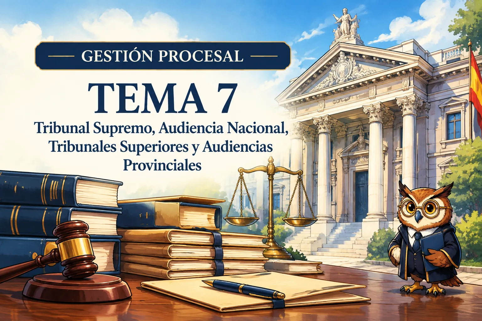 Miniatura del tema 7: Tribunal Supremo, Audiencia Nacional, Tribunales Superiores y Audiencias Provinciales