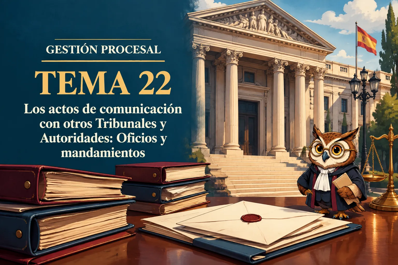 Miniatura del tema 22: Los actos de comunicación con otros Tribunales y Autoridades: Oficios y mandamientos