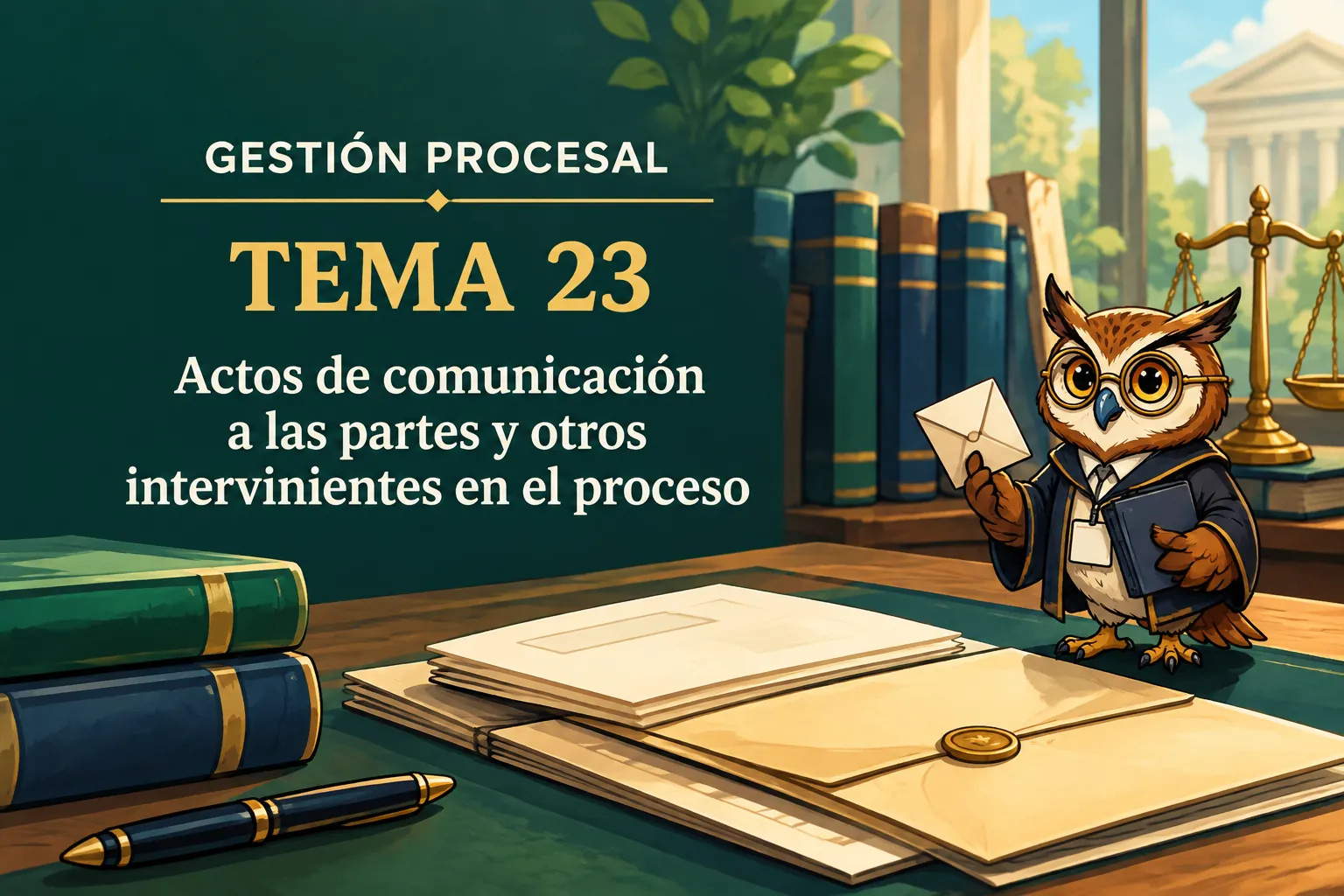 Miniatura del tema 23: Actos de comunicación a las partes y otros intervinientes en el proceso