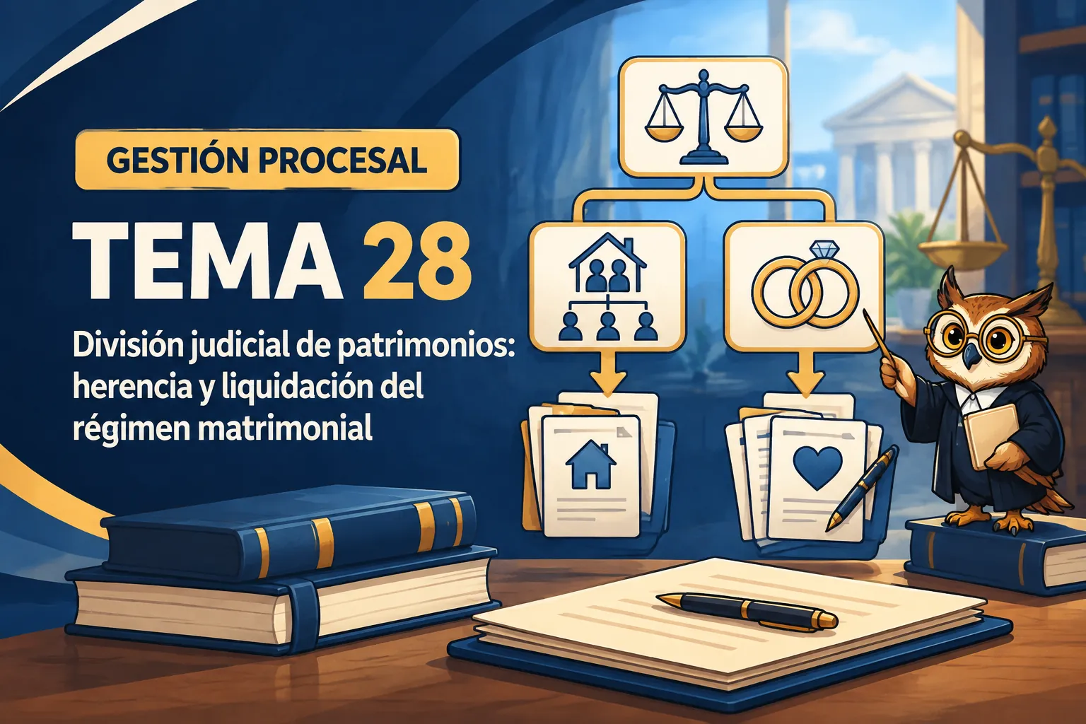 Miniatura del tema 28: División judicial de patrimonios: herencia y liquidación del régimen matrimonial