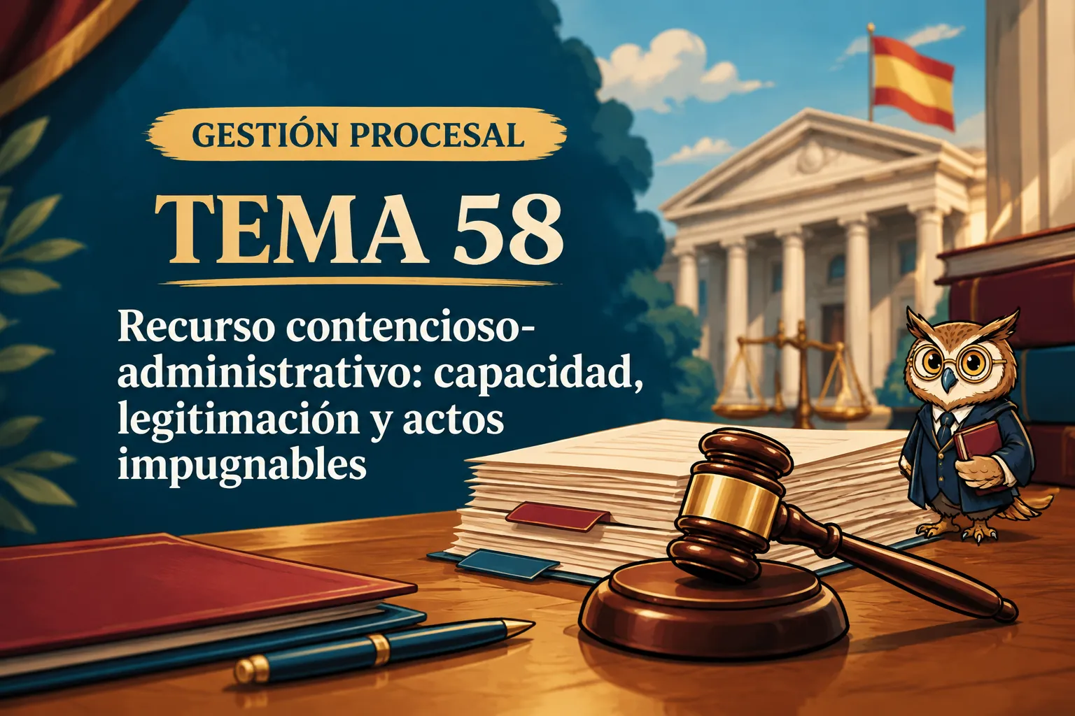 Miniatura del tema 58: Recurso contencioso-administrativo: capacidad, legitimación y actos impugnables