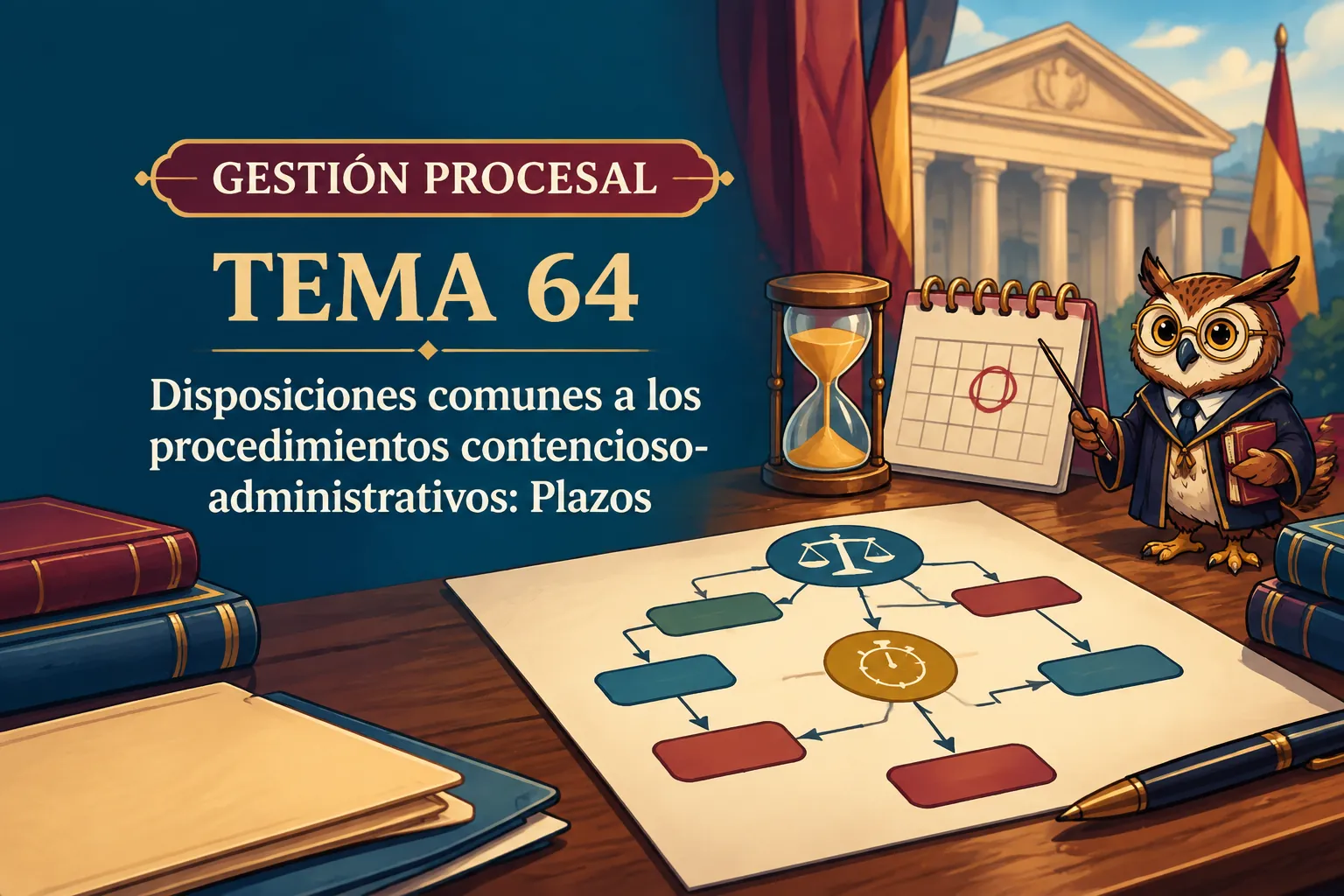 Miniatura del tema 64: Disposiciones comunes a los procedimientos contencioso-administrativos: Plazos