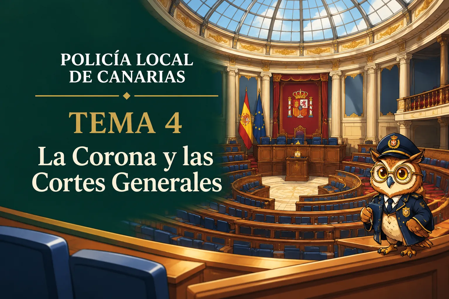 Miniatura del tema 4: La Corona y las Cortes Generales