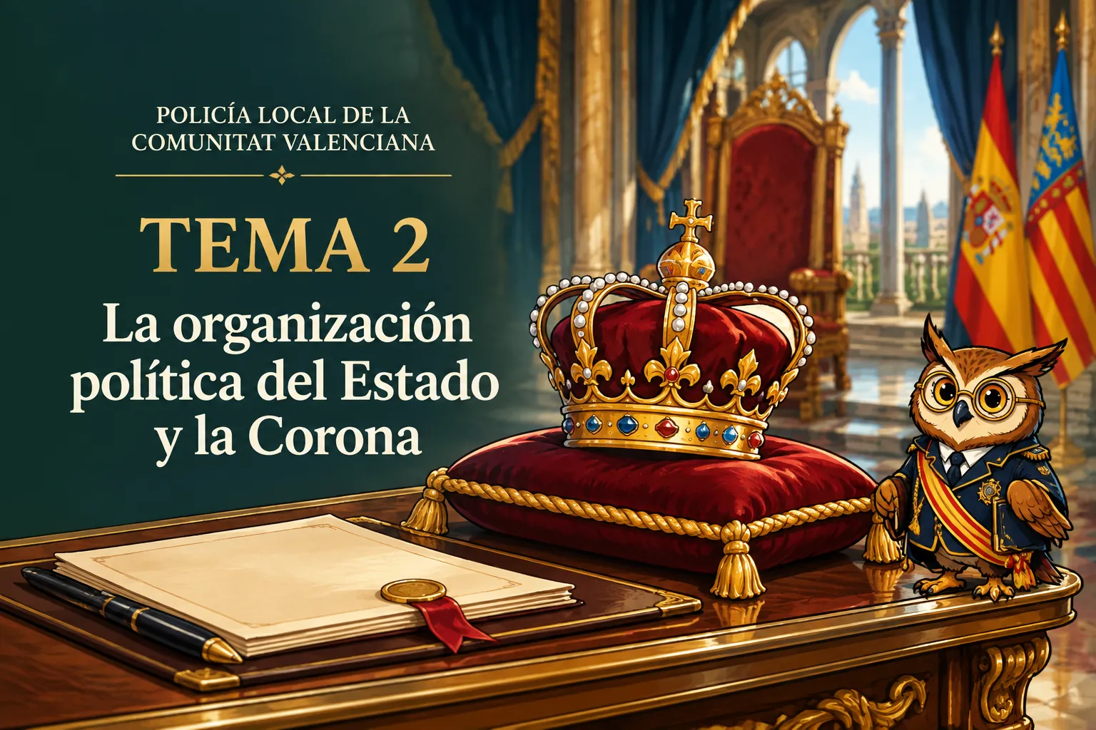 Miniatura del tema 2: La organización política del Estado y la Corona