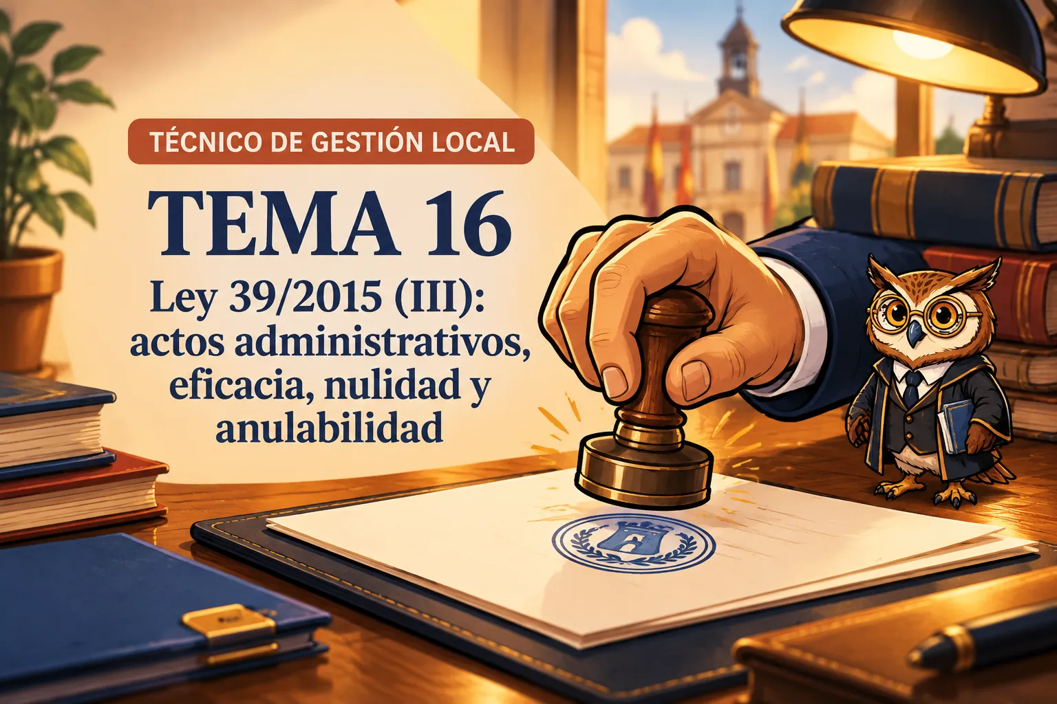 Miniatura del tema 16: Ley 39/2015 (III): actos administrativos, eficacia, nulidad y anulabilidad