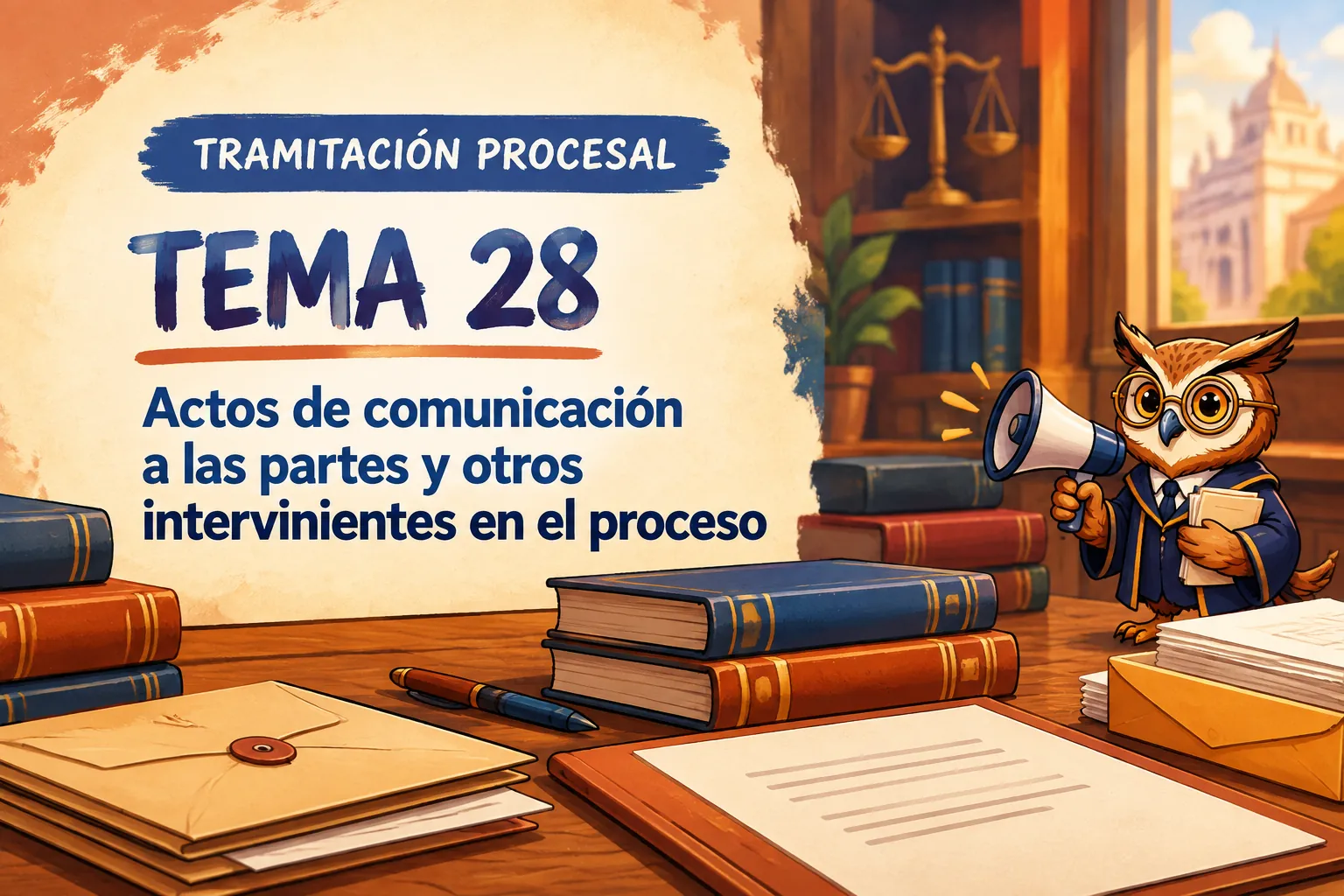Miniatura del tema 28: Actos de comunicación a las partes y otros intervinientes en el proceso