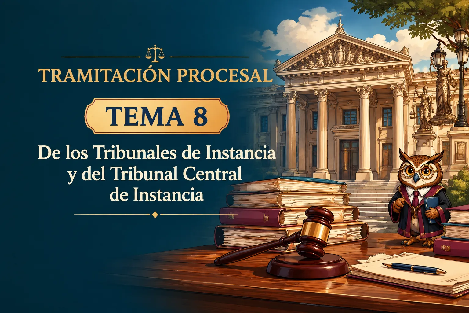 Miniatura del tema 8: De los Tribunales de Instancia y del Tribunal Central de Instancia